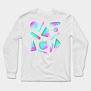 80s Glitter Shapes Long Sleeve T-Shirt